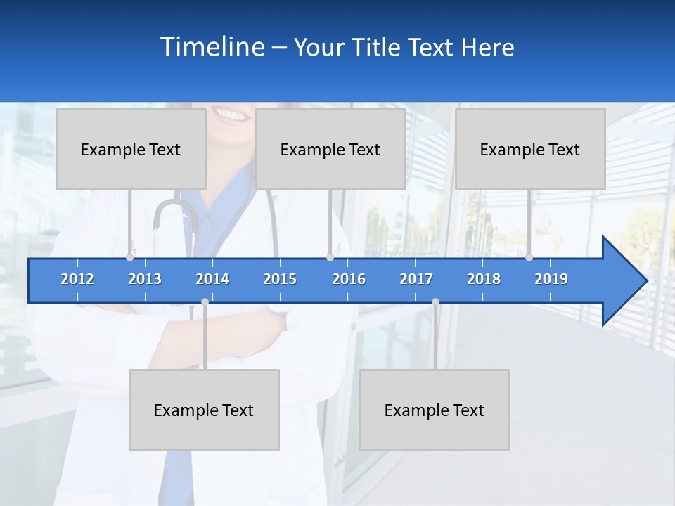 A Woman Doctor Standing In Front Of A Building PowerPoint Template
