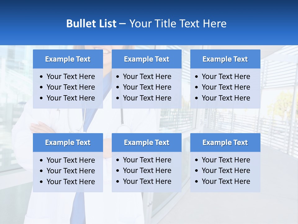 A Woman Doctor Standing In Front Of A Building PowerPoint Template