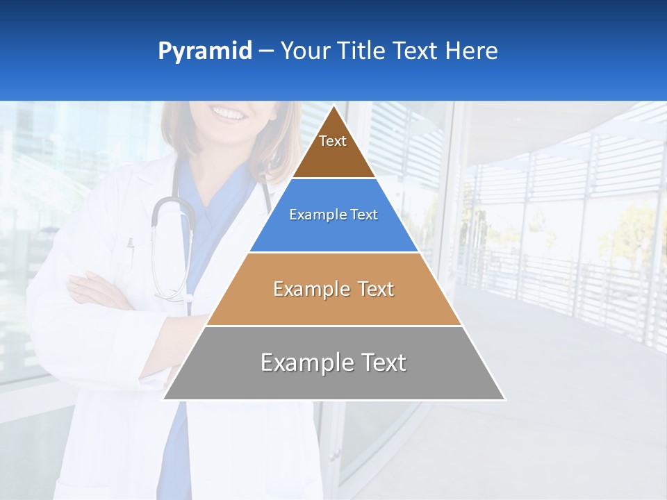 A Woman Doctor Standing In Front Of A Building PowerPoint Template