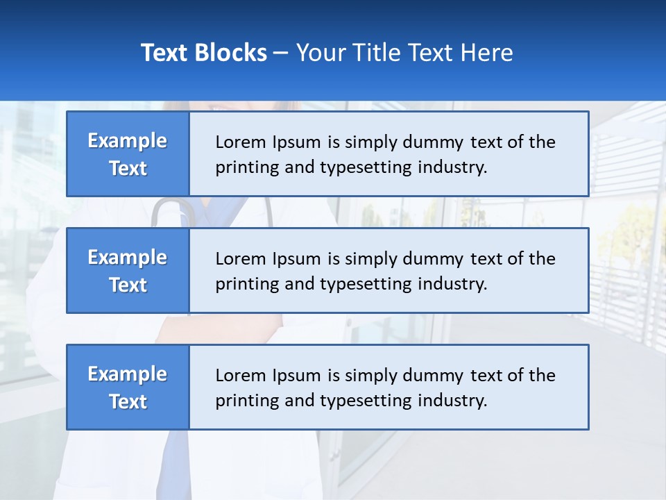 A Woman Doctor Standing In Front Of A Building PowerPoint Template