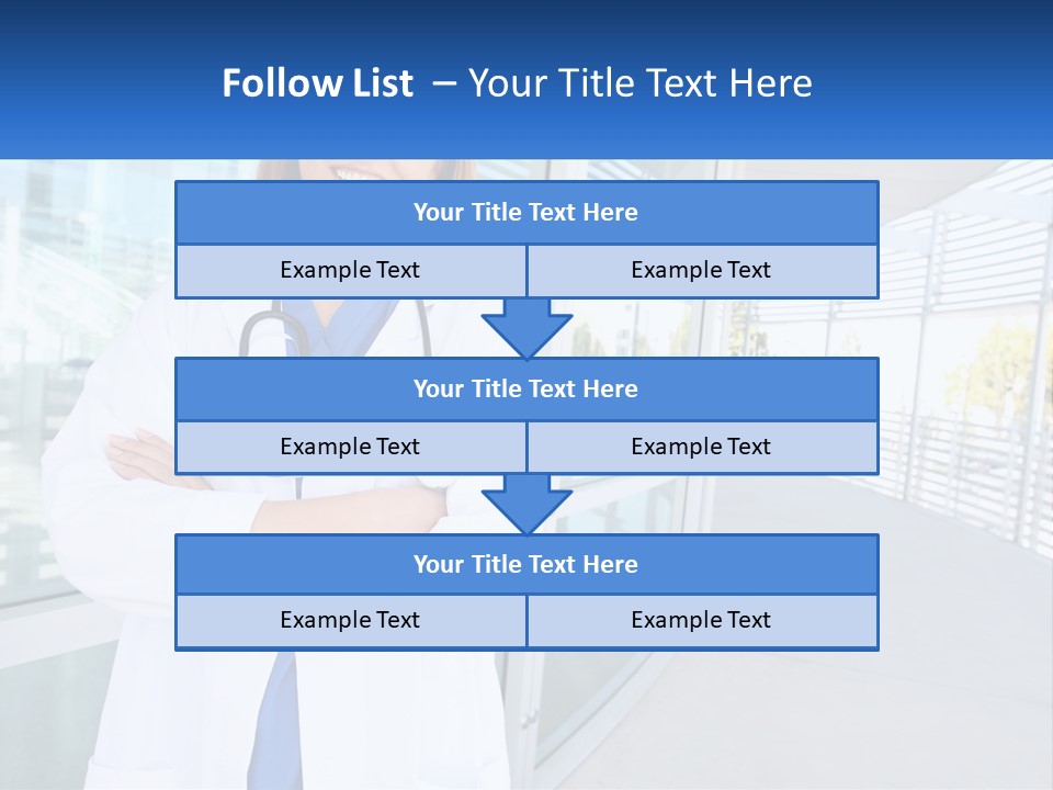 A Woman Doctor Standing In Front Of A Building PowerPoint Template