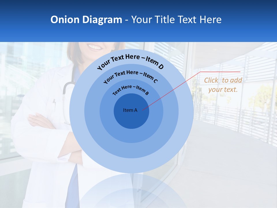 A Woman Doctor Standing In Front Of A Building PowerPoint Template