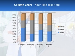 A Woman Doctor Standing In Front Of A Building PowerPoint Template