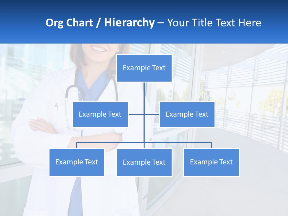 A Woman Doctor Standing In Front Of A Building PowerPoint Template