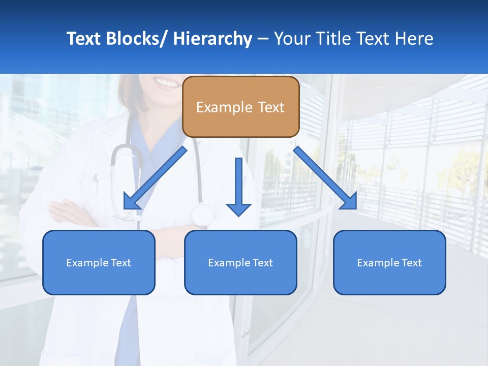 A Woman Doctor Standing In Front Of A Building PowerPoint Template
