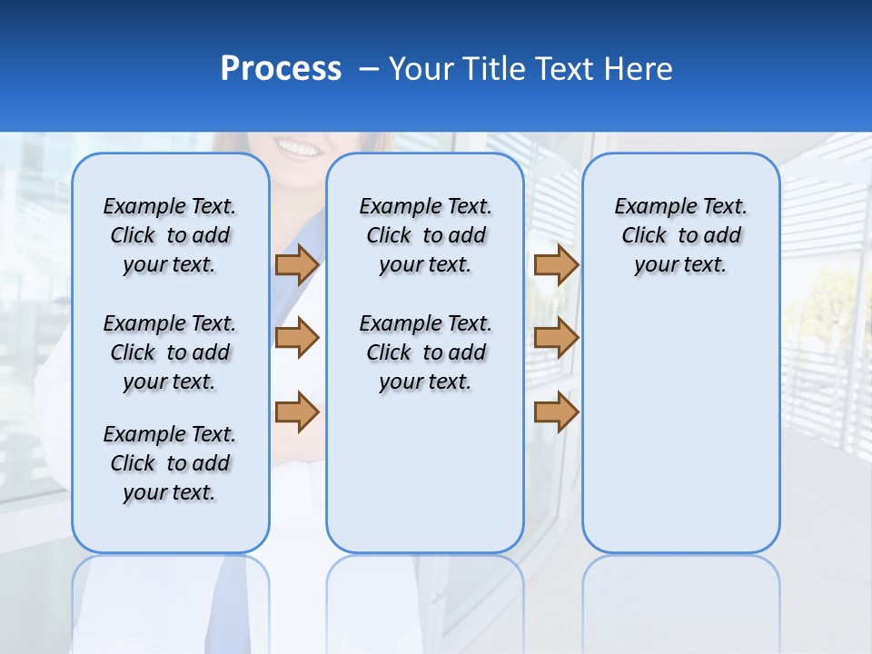 A Woman Doctor Standing In Front Of A Building PowerPoint Template
