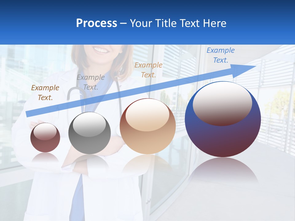 A Woman Doctor Standing In Front Of A Building PowerPoint Template