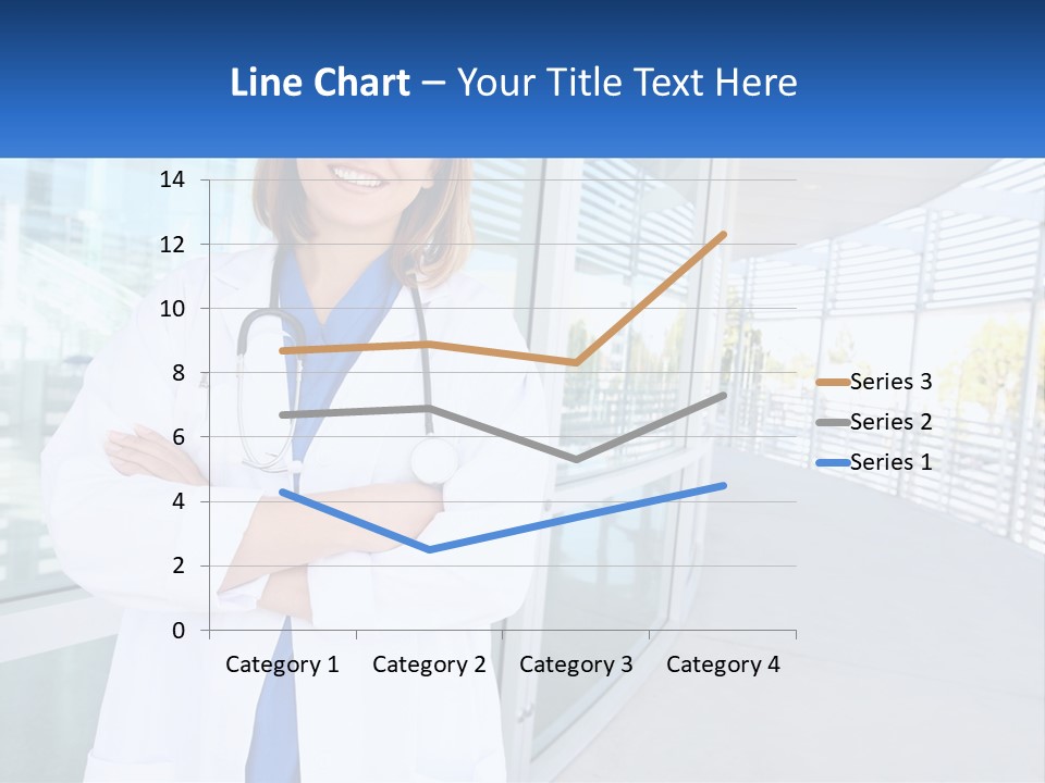 A Woman Doctor Standing In Front Of A Building PowerPoint Template