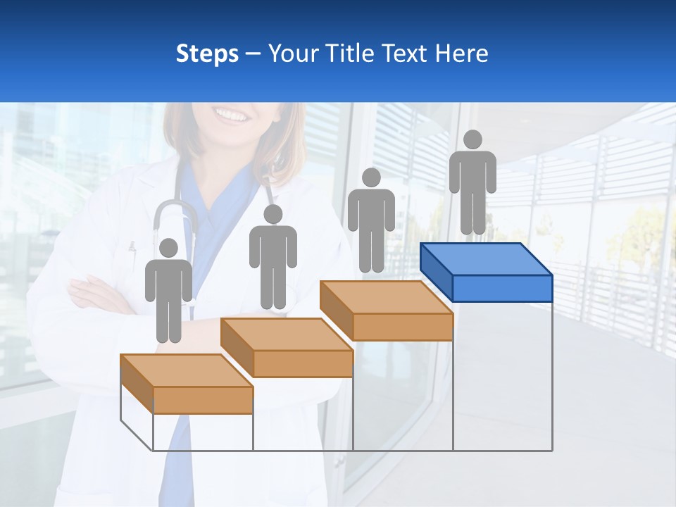 A Woman Doctor Standing In Front Of A Building PowerPoint Template
