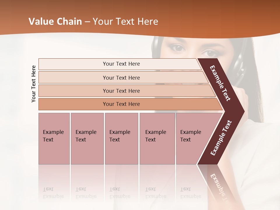 A Woman With A Headset Is Smiling For The Camera PowerPoint Template