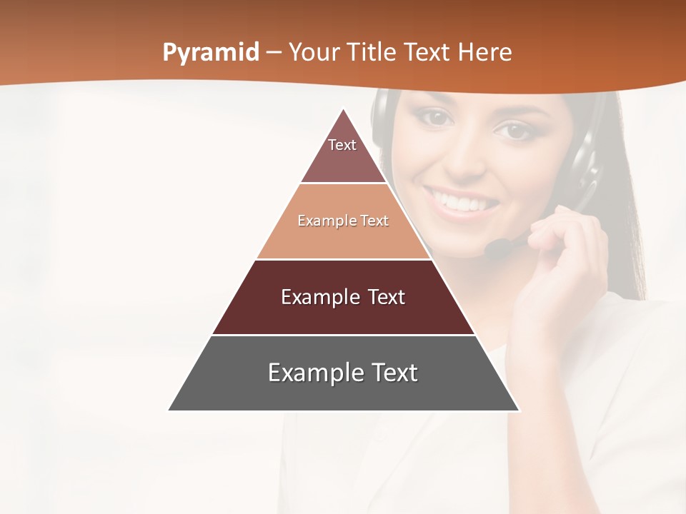 A Woman With A Headset Is Smiling For The Camera PowerPoint Template