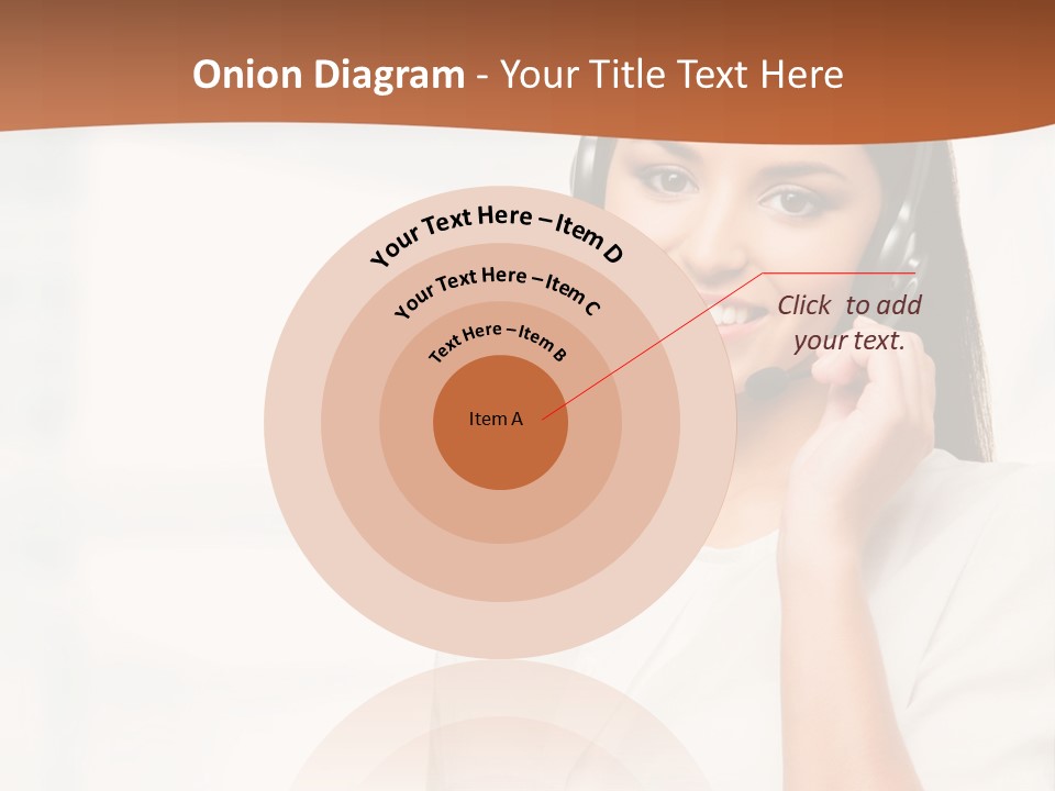 A Woman With A Headset Is Smiling For The Camera PowerPoint Template