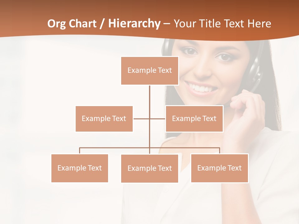 A Woman With A Headset Is Smiling For The Camera PowerPoint Template