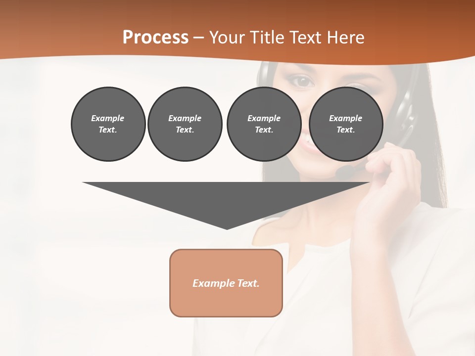 A Woman With A Headset Is Smiling For The Camera PowerPoint Template