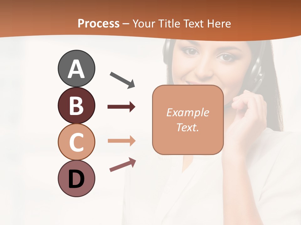 A Woman With A Headset Is Smiling For The Camera PowerPoint Template