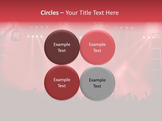 A Red Stage With Spotlights And A Crowd Of People PowerPoint Template