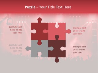 A Red Stage With Spotlights And A Crowd Of People PowerPoint Template