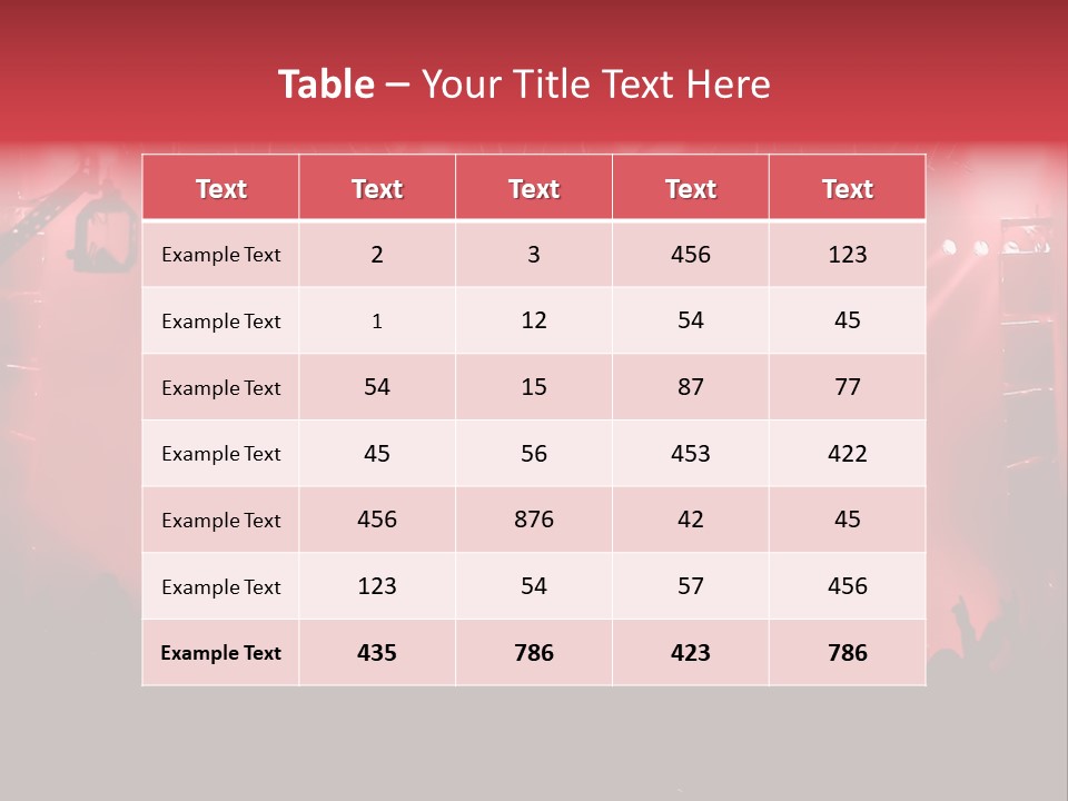 A Red Stage With Spotlights And A Crowd Of People PowerPoint Template