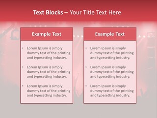 A Red Stage With Spotlights And A Crowd Of People PowerPoint Template