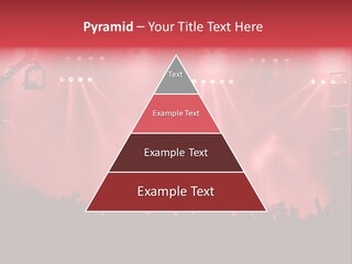 A Red Stage With Spotlights And A Crowd Of People PowerPoint Template
