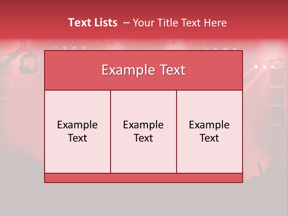 A Red Stage With Spotlights And A Crowd Of People PowerPoint Template