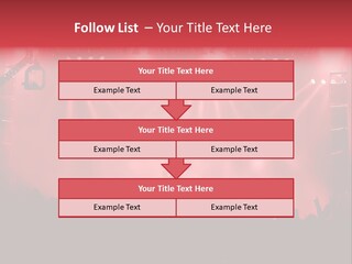 A Red Stage With Spotlights And A Crowd Of People PowerPoint Template