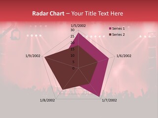 A Red Stage With Spotlights And A Crowd Of People PowerPoint Template