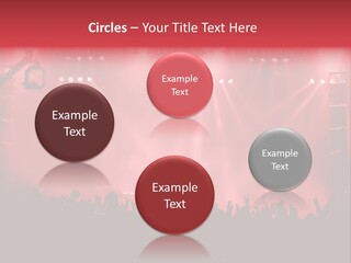 A Red Stage With Spotlights And A Crowd Of People PowerPoint Template