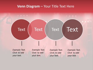 A Red Stage With Spotlights And A Crowd Of People PowerPoint Template