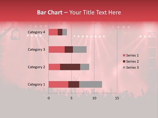 A Red Stage With Spotlights And A Crowd Of People PowerPoint Template