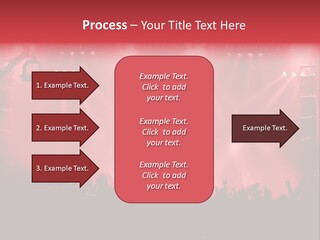 A Red Stage With Spotlights And A Crowd Of People PowerPoint Template