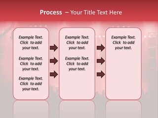 A Red Stage With Spotlights And A Crowd Of People PowerPoint Template