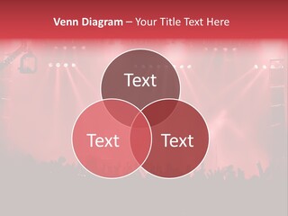 A Red Stage With Spotlights And A Crowd Of People PowerPoint Template