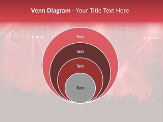 A Red Stage With Spotlights And A Crowd Of People PowerPoint Template