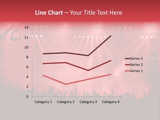 A Red Stage With Spotlights And A Crowd Of People PowerPoint Template