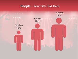 A Red Stage With Spotlights And A Crowd Of People PowerPoint Template