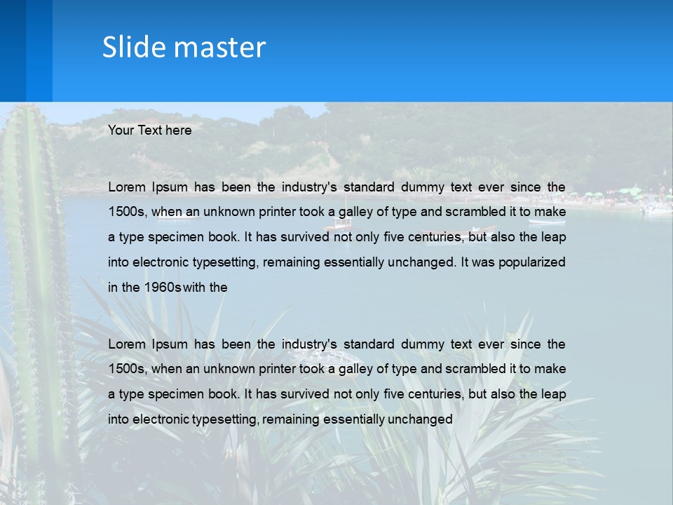 A Large Body Of Water With Boats In It PowerPoint Template