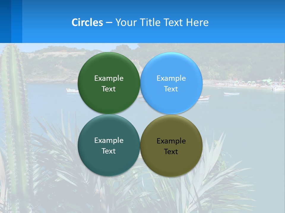 A Large Body Of Water With Boats In It PowerPoint Template
