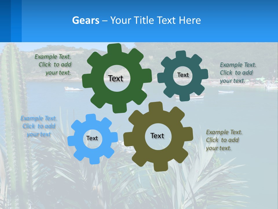 A Large Body Of Water With Boats In It PowerPoint Template