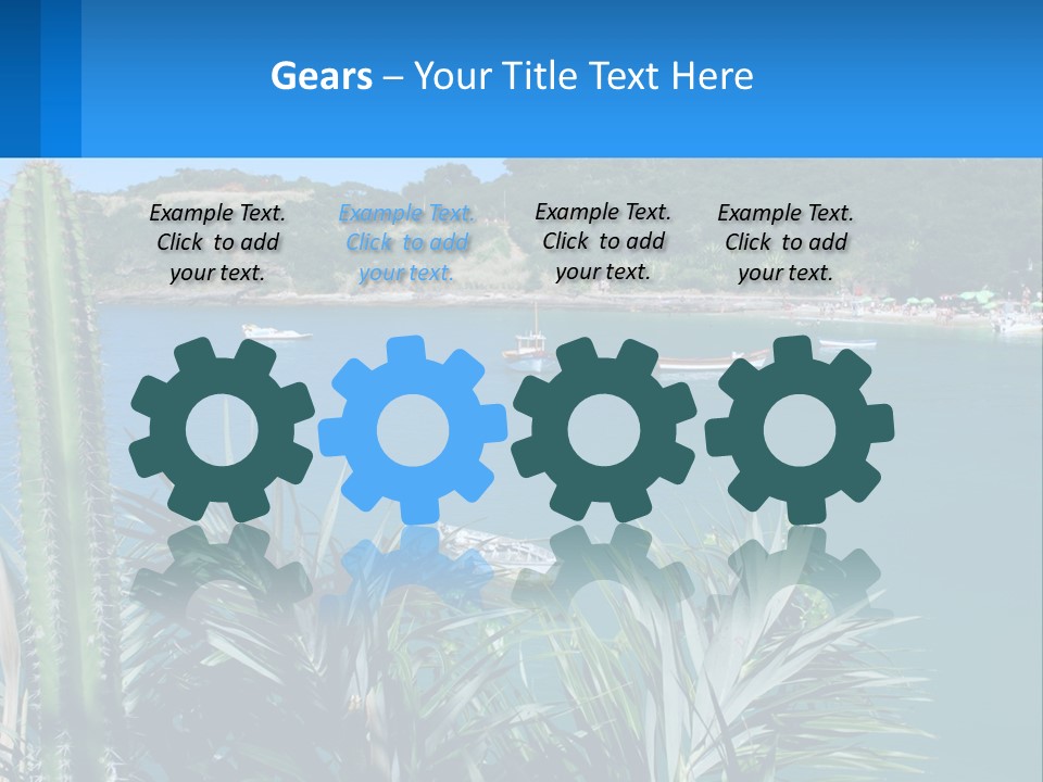 A Large Body Of Water With Boats In It PowerPoint Template