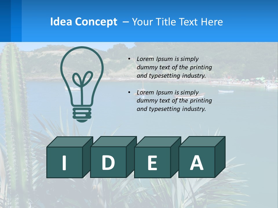 A Large Body Of Water With Boats In It PowerPoint Template