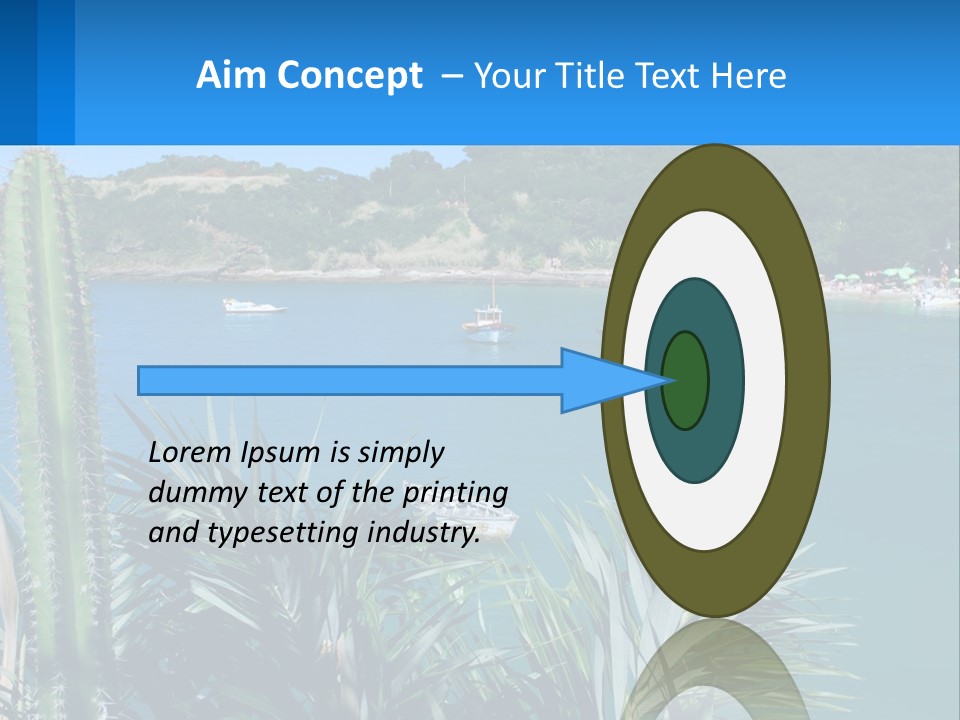 A Large Body Of Water With Boats In It PowerPoint Template