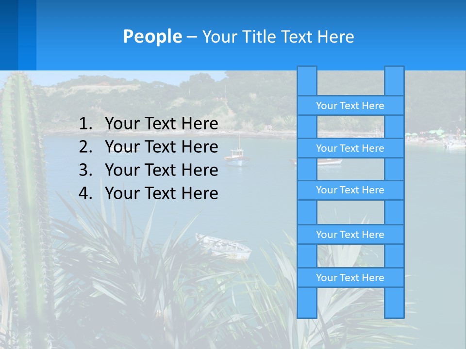 A Large Body Of Water With Boats In It PowerPoint Template