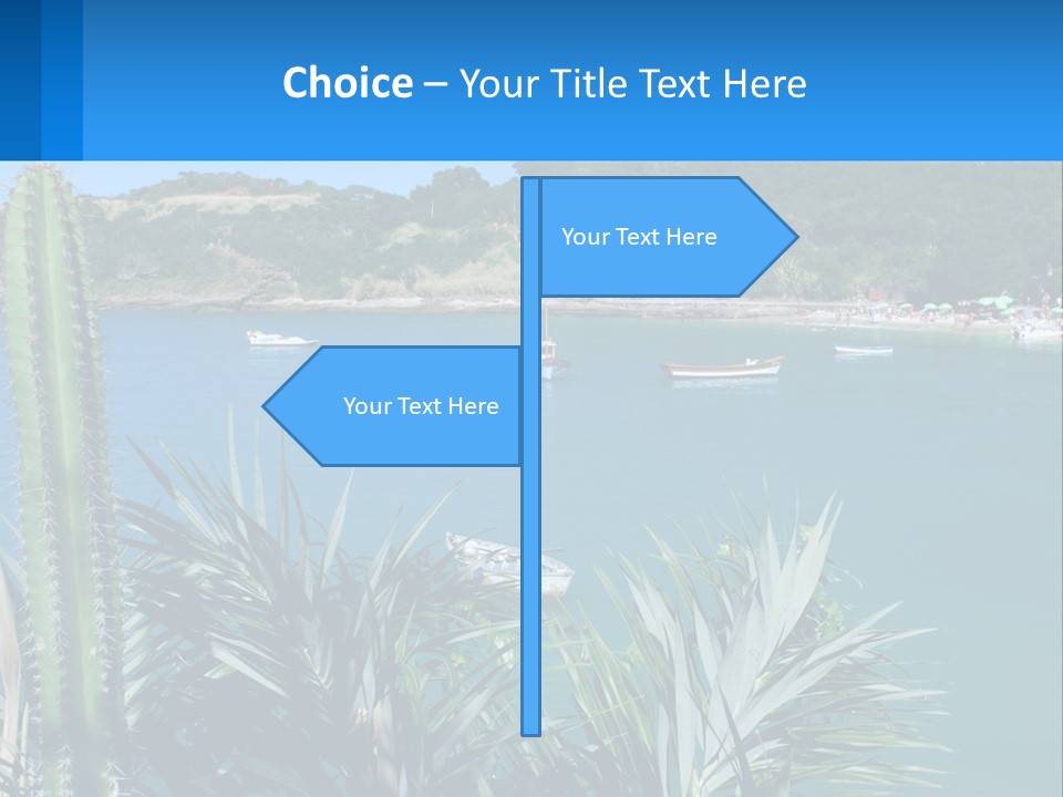 A Large Body Of Water With Boats In It PowerPoint Template