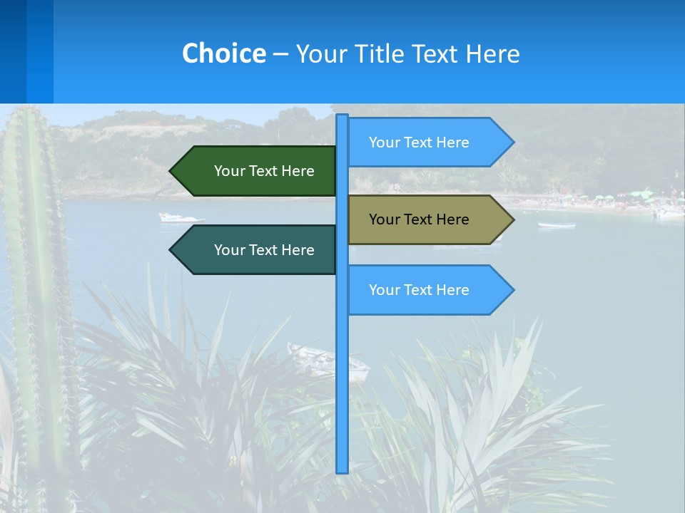 A Large Body Of Water With Boats In It PowerPoint Template
