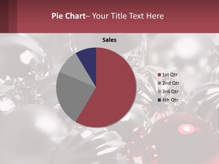 A Bunch Of Shiny Silver And Red Ornaments PowerPoint Template