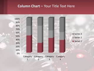 A Bunch Of Shiny Silver And Red Ornaments PowerPoint Template