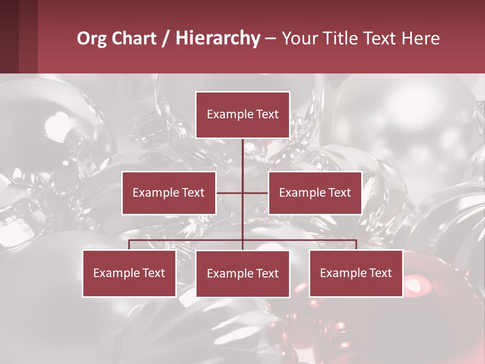 A Bunch Of Shiny Silver And Red Ornaments PowerPoint Template