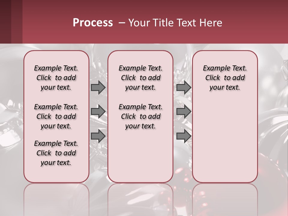 A Bunch Of Shiny Silver And Red Ornaments PowerPoint Template