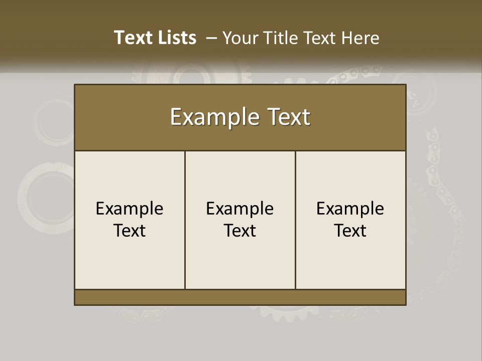 A Group Of Gears On A Black Background PowerPoint Template